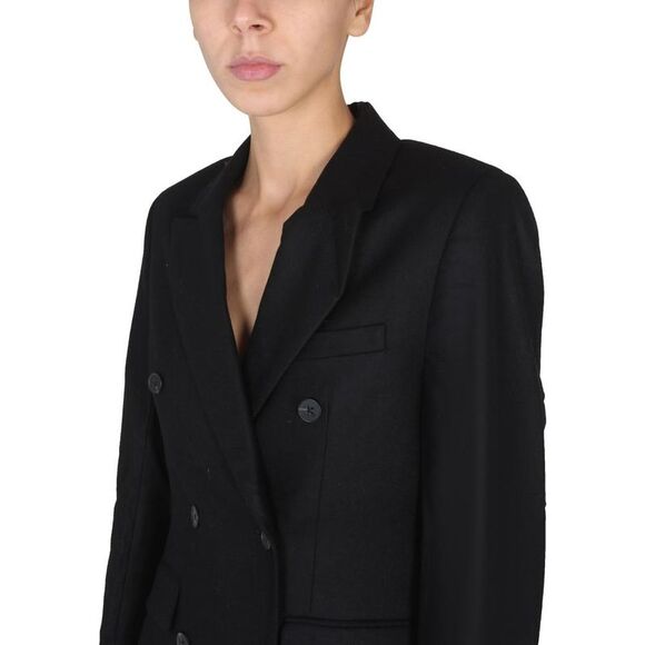 REMAIN BIRGER CHRISTENSEN Double-Breasted Wool Blend Blazer Women BLACK Coats & - Picture 4 of 4